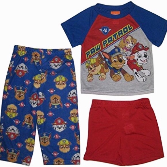 Paw Patrol 3 Piece Pajamas Pjs Set - Picture 1 of 1